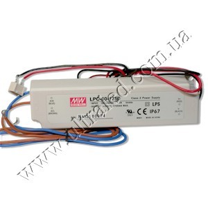 Драйвер светодиода влагозащитный MEAN WELL LPC-60-1750 Цена указана за: шт
