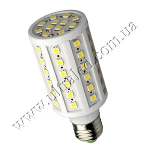 Лампа светодиодная E27-60SMD-5050 (warm white) Применяемость: внутреннее освещение													Световой поток: 480 Люмен													Цвет свечения: белый теплый													Тип лампы (код): Е27																		Заменяет лампу накаливания 75 ватт