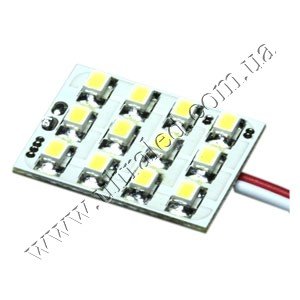 Лампа світлодіодна освітлення салону Matrix SMD-3020 Leds 3x4 (white)